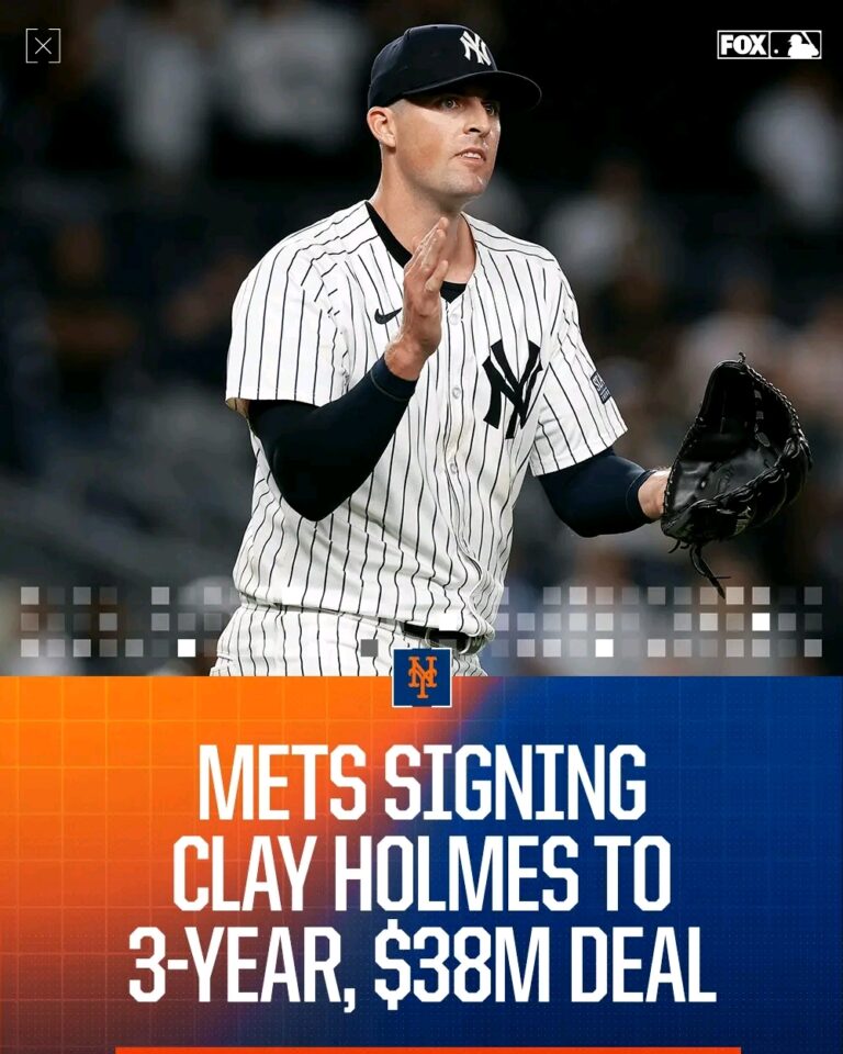 The Mets and Clay Holmes are in agreement on a 3-year, $38 million contract, per multiple reports….