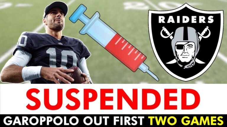 Raiders’ Jimmy Garoppolo hit with two-game suspension for violating NFL’s PED policy: report due to…read more…