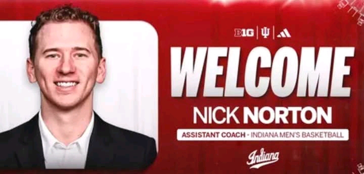 Indiana University Athletics Introduces Nick Norton as New Assistant Coach on Head Coach Darian DeVries’ Inaugural Men’s Basketball Staff…See More 👇