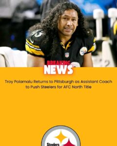 Breaking News: Troy Polamalu Returns to Pittsburgh as Assistant Coach to Push Steelers for AFC North …. MORE DETAILS